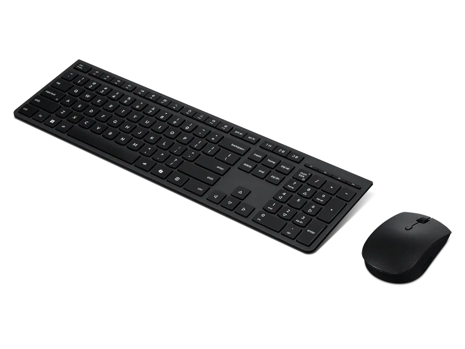 LENOVO Wireless Professional Rechargeable Combo|US English|AES Encryption|2.4Ghz Unified Dongle & Dual Blutooth|3yr Carry In