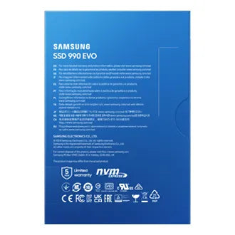 Samsung 990 EVO, 1 TB, M.2, 5000 MB/s