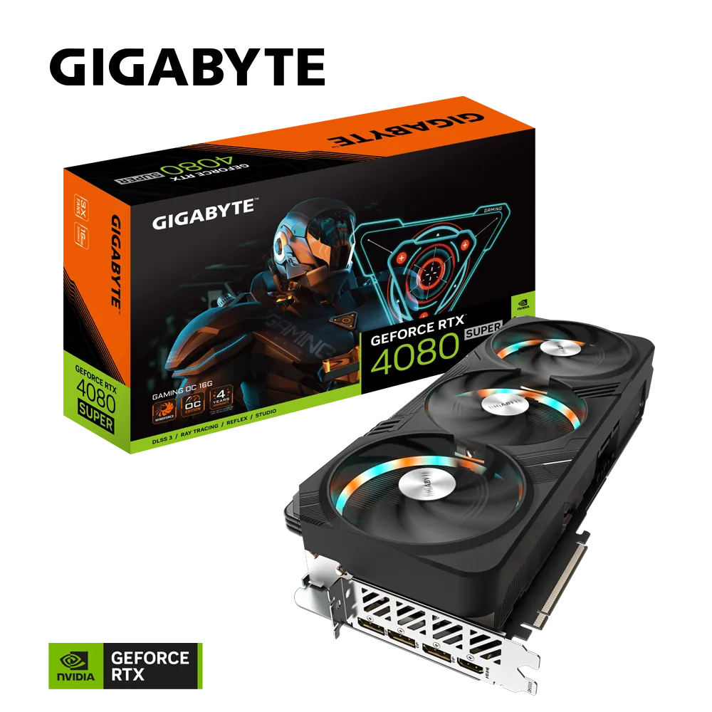 GIGABYTE GAMING GeForce RTX 4080 SUPER OC 16G, GeForce RTX 4080 SUPER, 16 GB, GDDR6X, 256 bit, 7680 x 4320 pixels, PCI Express 4.0