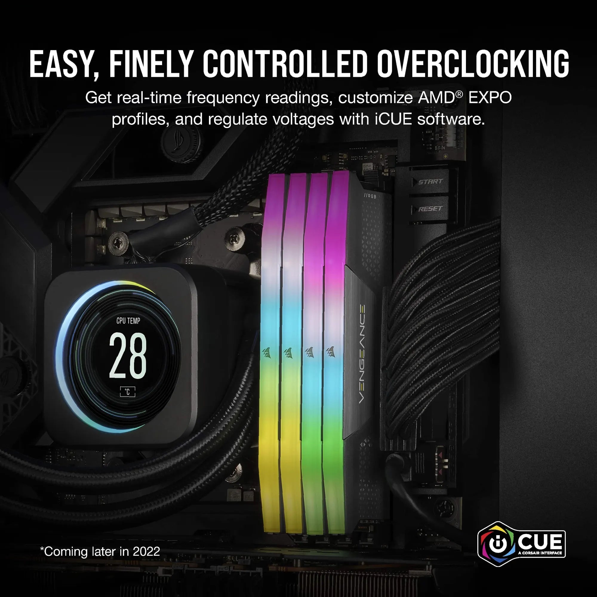 Corsair Vengeance RGB CMH32GX5M2E6000Z36, 32 GB, 2 x 16 GB, DDR5, 6000 MHz, 288-pin DIMM