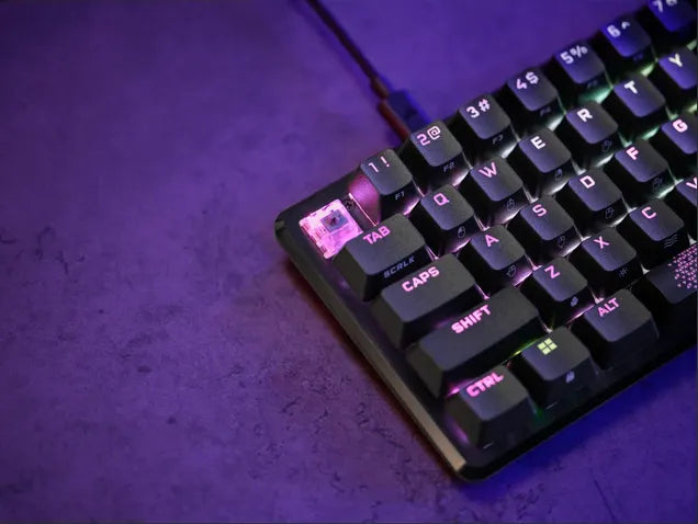 Corsair K65 PRO MINI, Wired, USB, Opto-mechanical key switch, QWERTY, RGB LED, Black