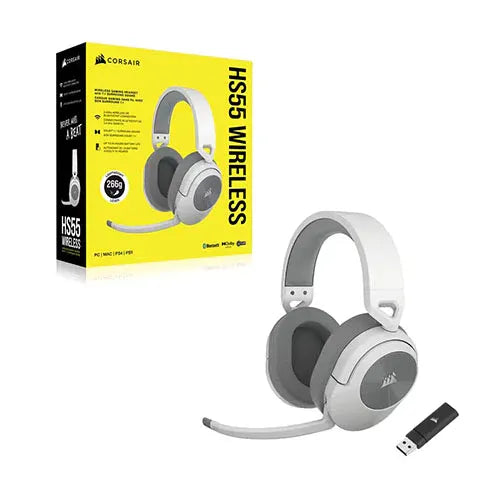 Corsair HS55 Wireless Gaming Headset; White