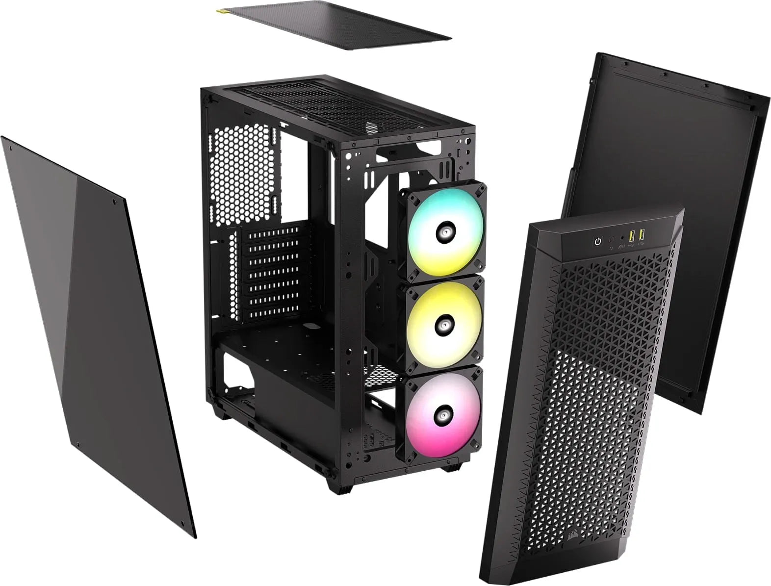 480T RGB Airflow Tempered Glass Mid-Tower; Black.