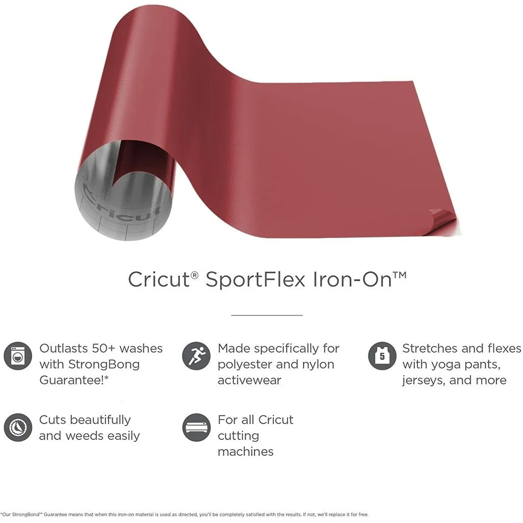 2004427 - Cricut Sportflex Iron-On 29X60cm (Wine)