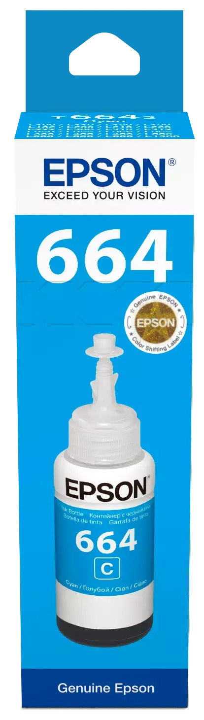 Epson T6642 Ecotank Cyan ink bottle (70ml). 7500 pages @ 5% coverage