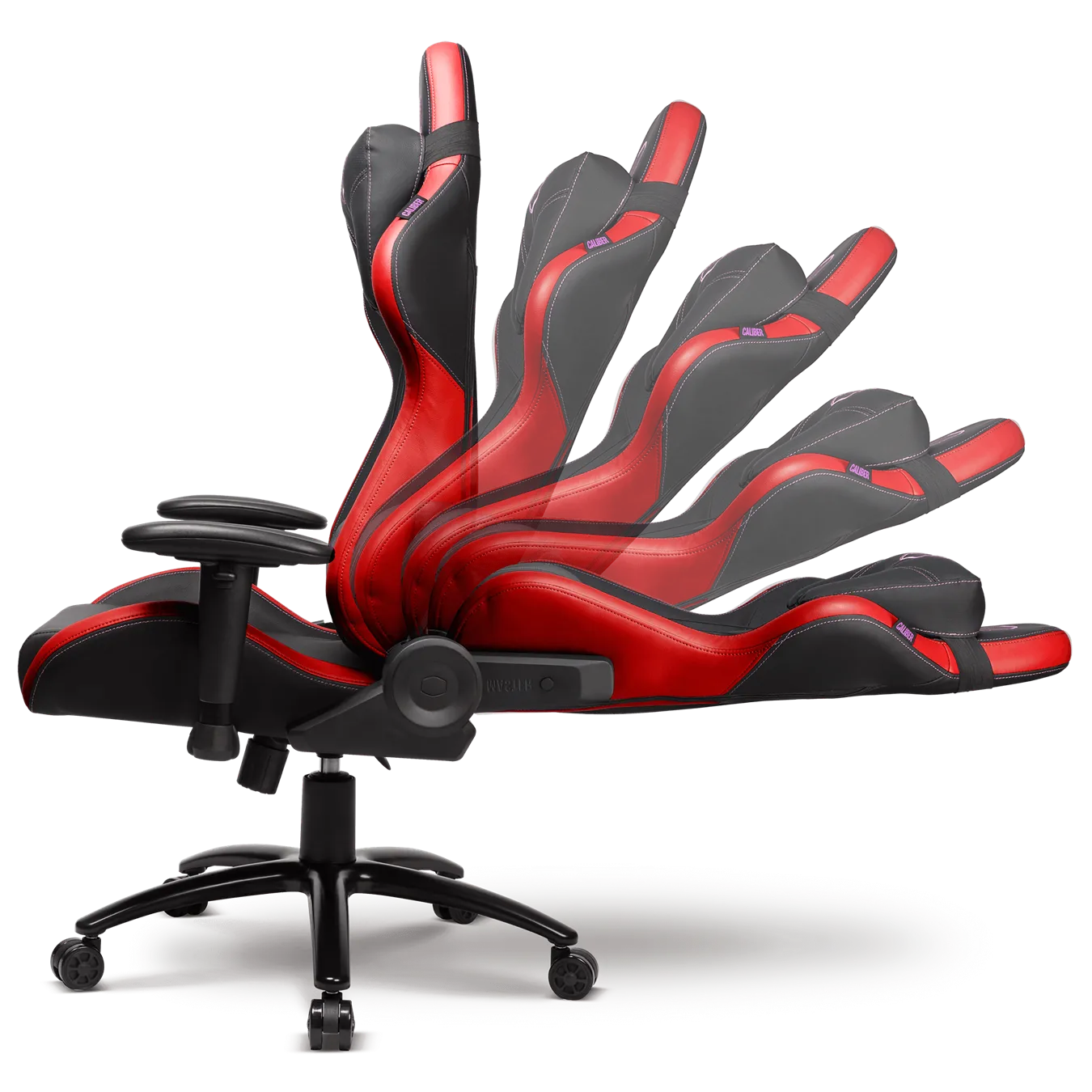 Cooler Master Caliber R2 Gaming Chair; Red; Recline; Height