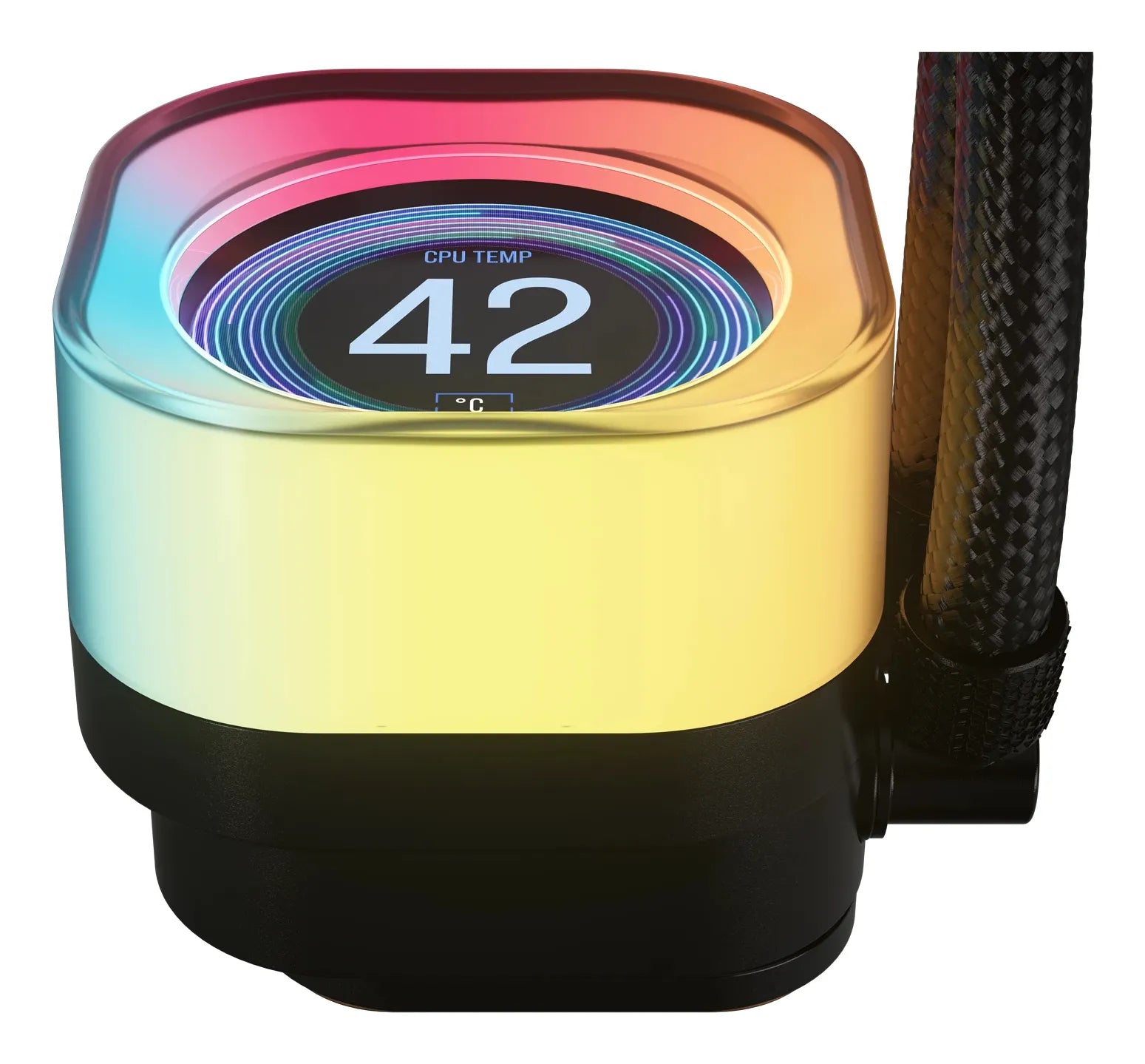 Corsair iCUE LINK TITAN 240 RX LCD, Air cooler, 12 cm, 300 RPM, 2100 RPM, 36 dB, 73.5 cfm