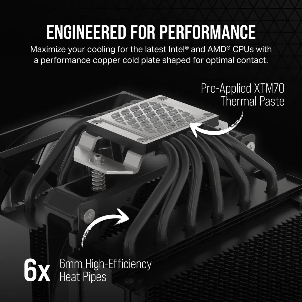 Corsair AF ELITE A115, Air cooler, 14 cm, 400 RPM, 1600 RPM, 33.9 dB, 84.5 cfm