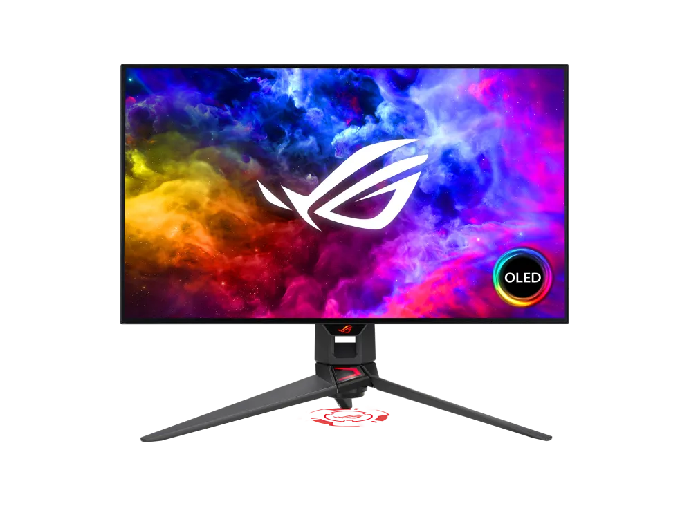 ASUS ROG Swift OLED PG27AQDM, 67.3 cm (26.5"), 2560 x 1440 pixels, Wide Quad HD, OLED, 0.03 ms, Black