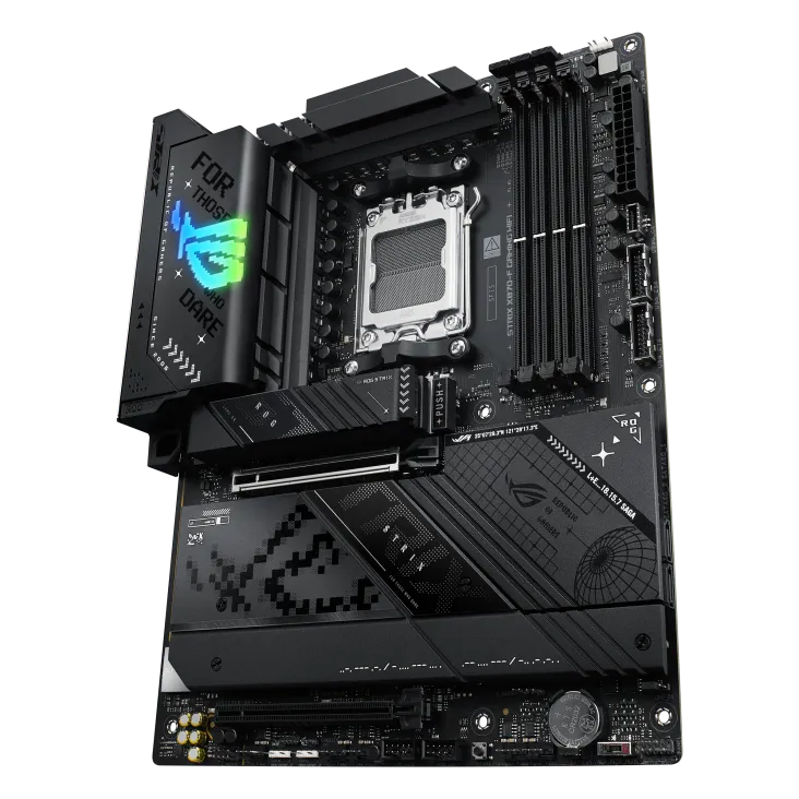 ASUS ROG STRIX X870-F GAMING WIFI, AMD, Socket AM5, AMD Ryzen 7 7th Gen, AMD Ryzen 7 8th Gen, AMD Ryzen 9 7th Gen, AMD Ryzen 9 8th Gen, AMD Ryzen 9..., DDR5-SDRAM, 192 GB, DIMM