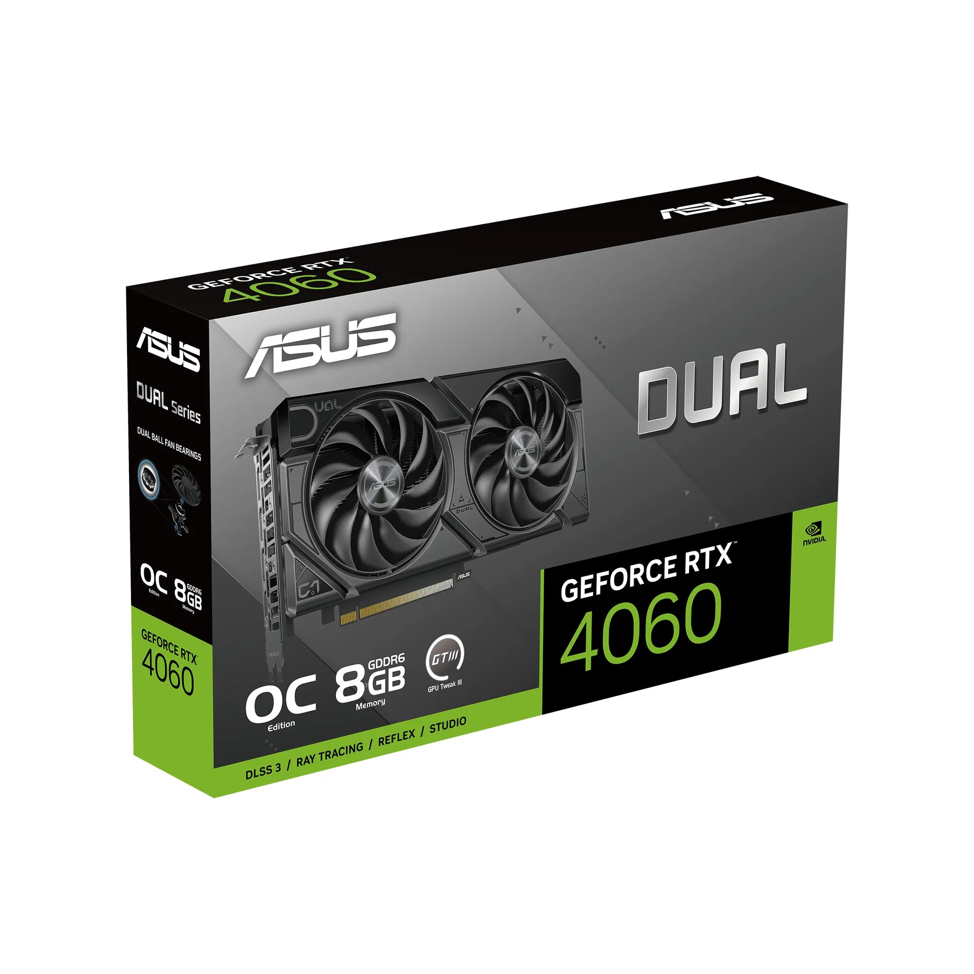 ASUS Dual -RTX4060-O8G-EVO, GeForce RTX 4060, 8 GB, GDDR6, 128 bit, 7680 x 4320 pixels, PCI Express 4.0