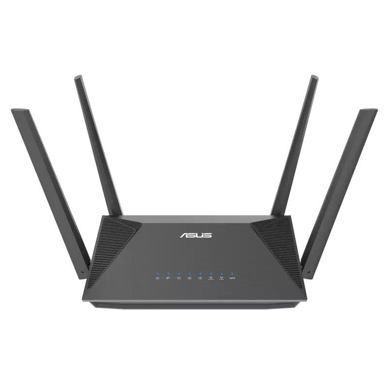 ASUS RT-AX52 AX1800 AiMesh, Wi-Fi 6 (802.11ax), Dual-band (2.4 GHz / 5 GHz), Ethernet LAN, Black, Tabletop router