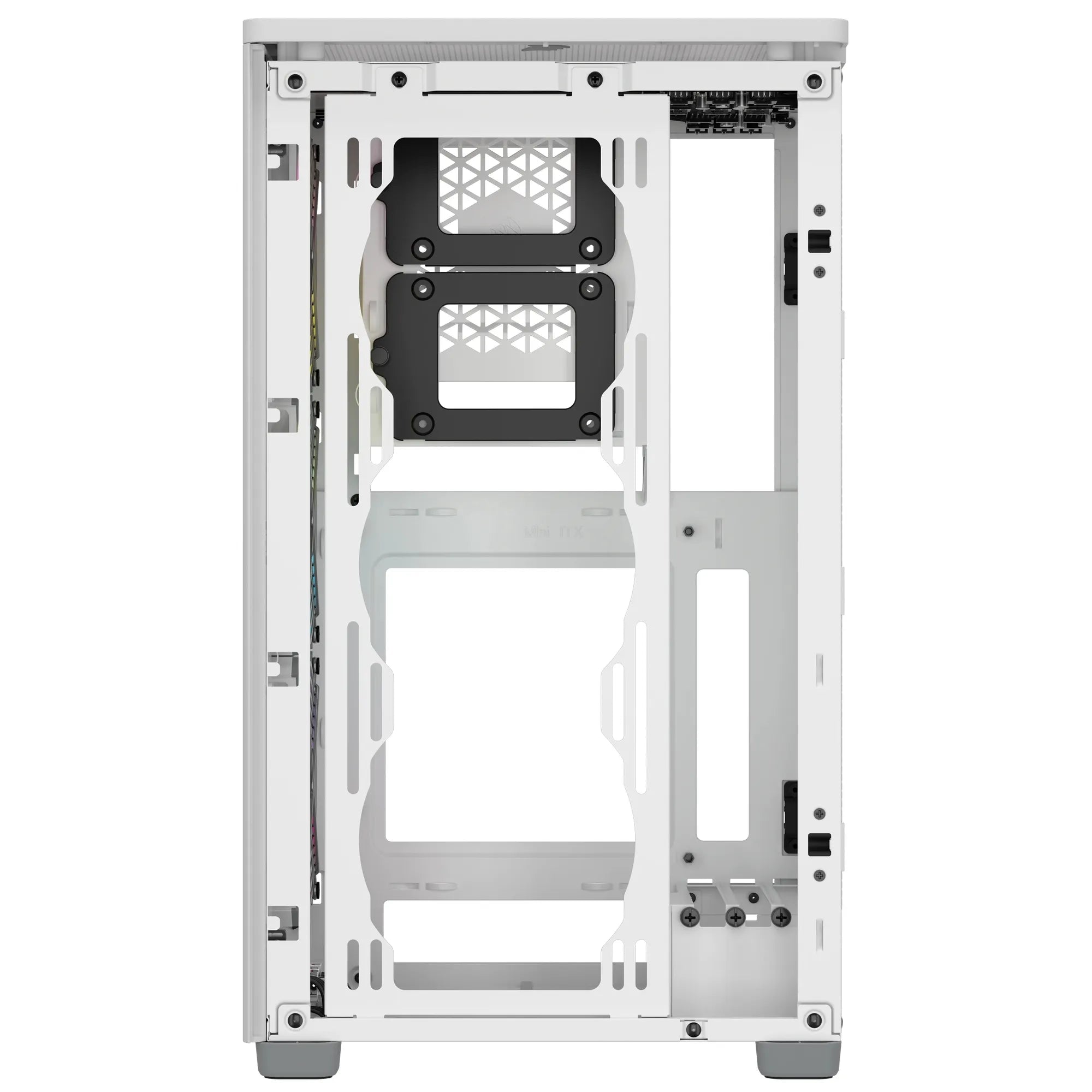 Corsair 2000D RGB Airflow, Small Form Factor (SFF), PC, White, Mini-ITX, Mesh, Tempered glass, Multi