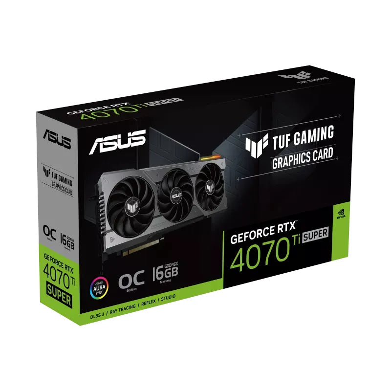 ASUS TUF Gaming TUF-RTX4070TIS-O16G-GAMING, GeForce RTX 4070 Ti SUPER, 16 GB, GDDR6X, 256 bit, 7680 x 4320 pixels, PCI Express 4.0