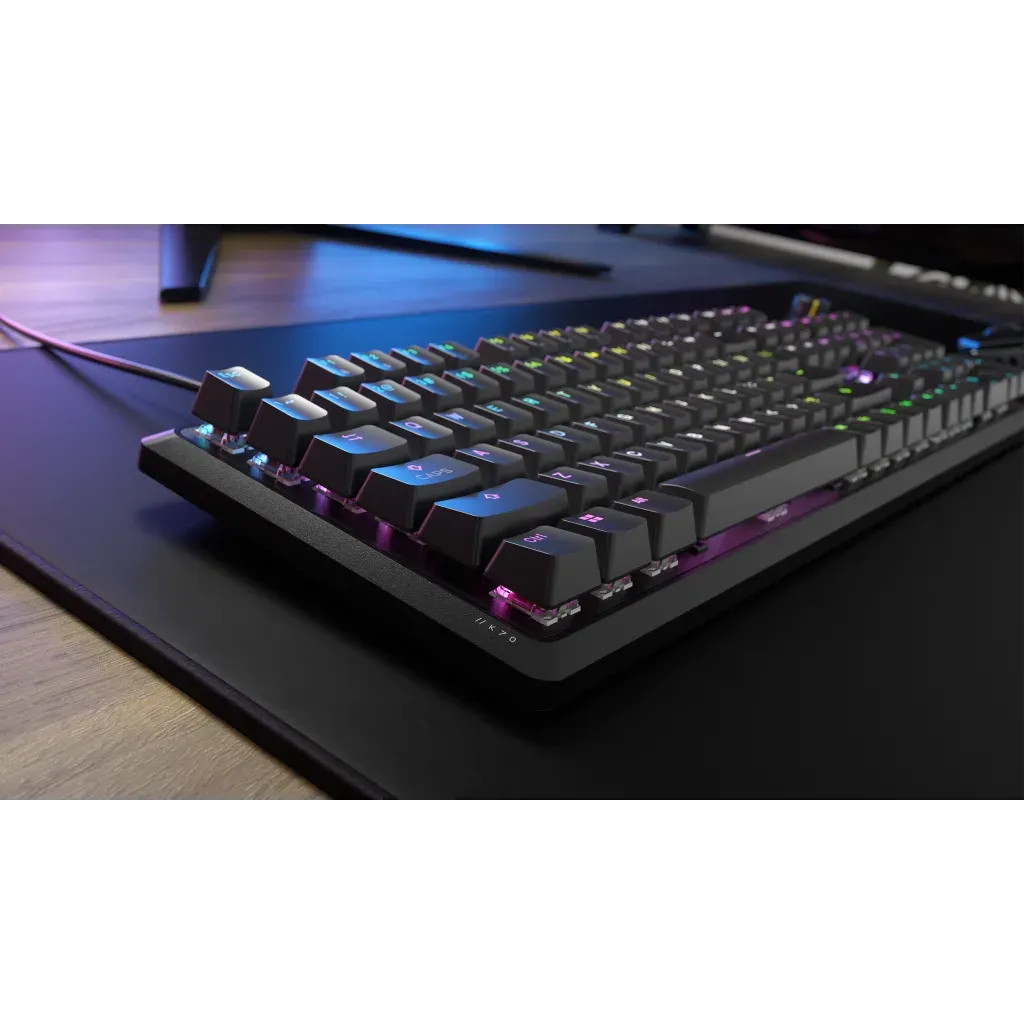 Corsair K70, Full-size (100%), Wired, USB, Mechanical, Black