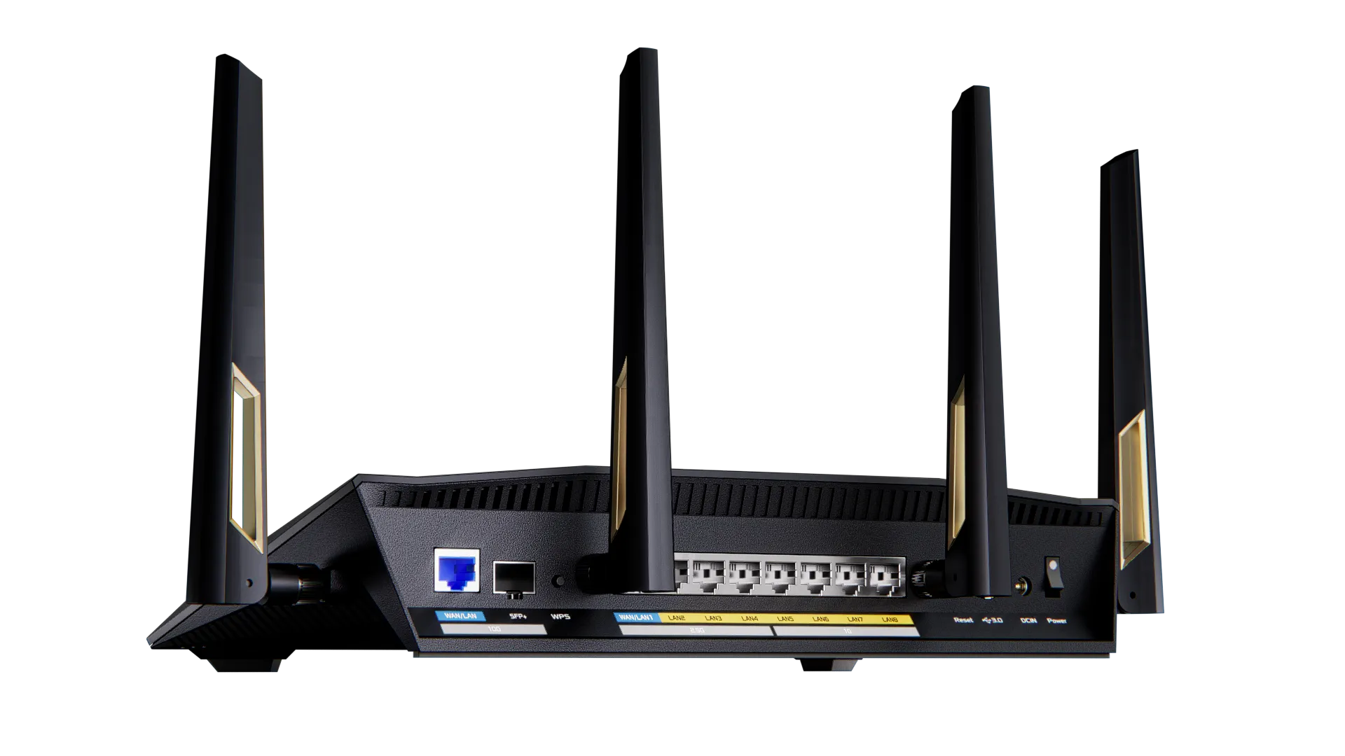ASUS RT-BE88U, Wi-Fi 7 (802.11be), Dual-band (2.4 GHz / 5 GHz), Ethernet LAN, Black, Grey, Tabletop router