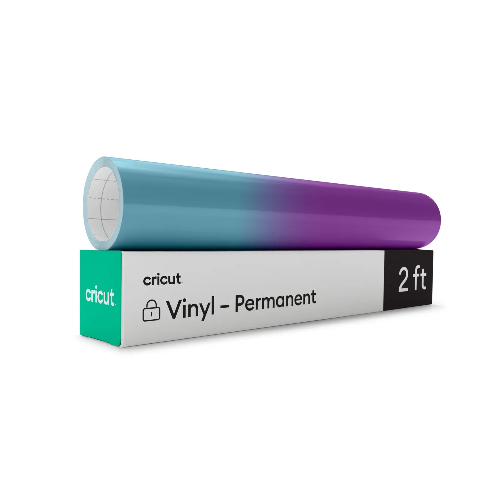 Cricut 2009590, Heat transfer vinyl roll, Smooth heat transfer vinyl, Purple, Turquoise, Monochromatic, Glossy, Hand wash