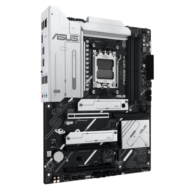 ASUS PRIME X870-P, AMD, Socket AM5, AMD Ryzen™ 3, AMD Ryzen™ 5, AMD Ryzen™ 7, AMD Ryzen 9 7th Gen, AMD Ryzen 9 8th Gen, AMD..., Socket AM5, DDR5-SDRAM, 192 GB