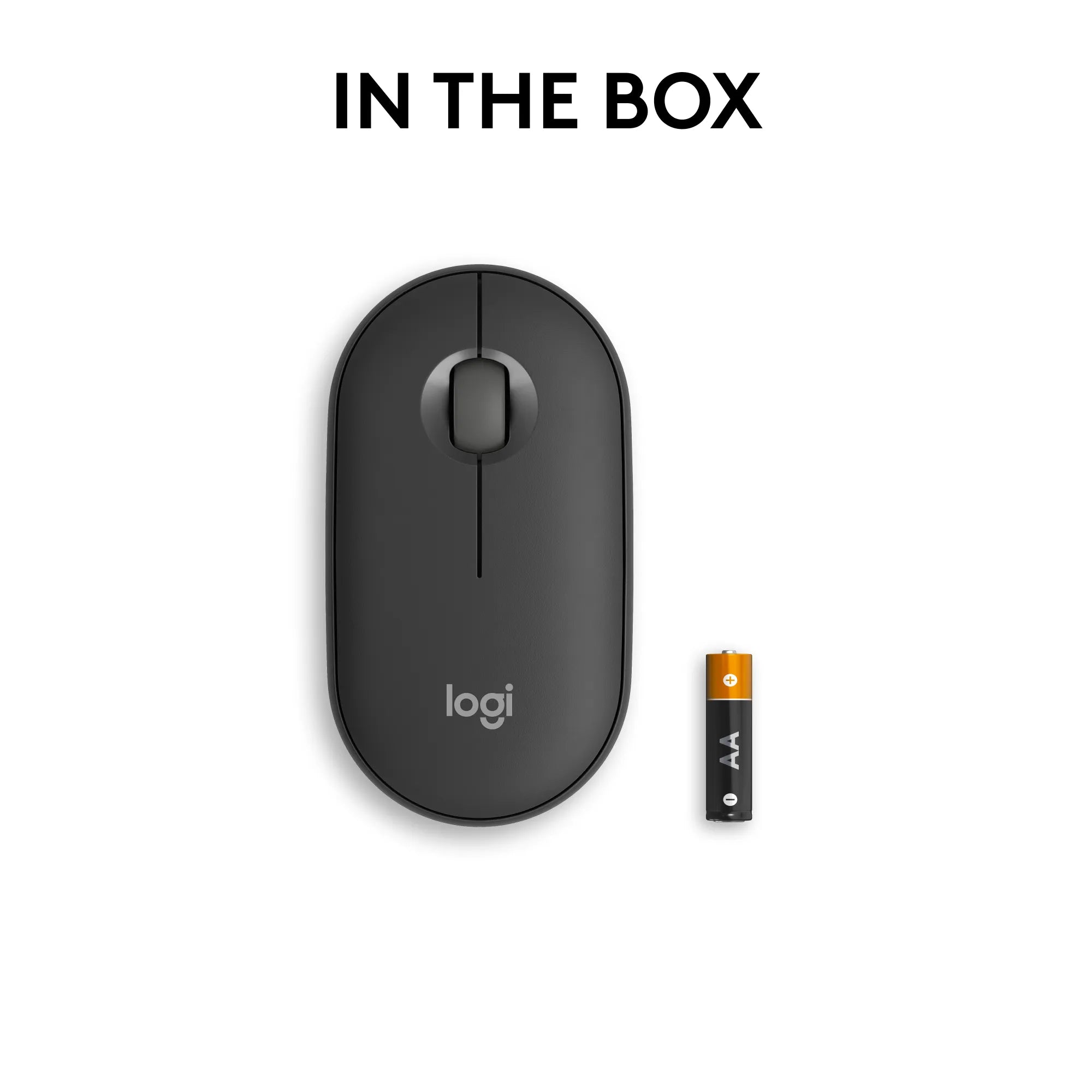 Logitech 910-007015, Ambidextrous, Optical, RF Wireless + Bluetooth, 4000 DPI, Graphite