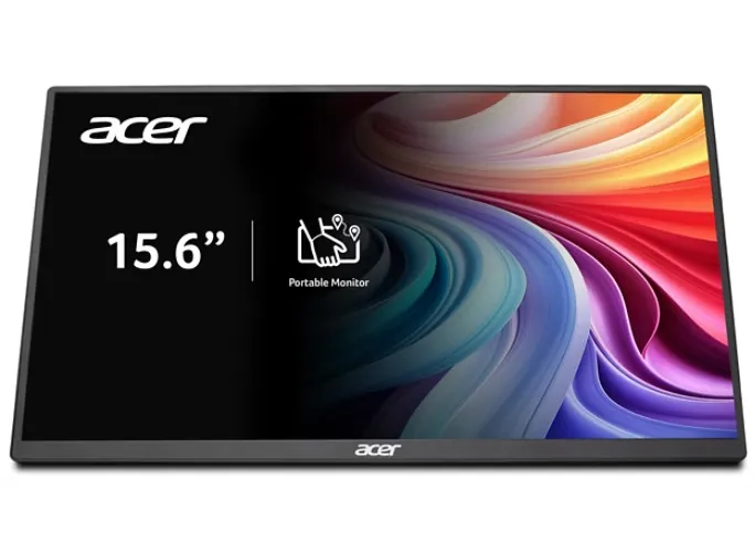 Acer Portable Monitor 15.6'' (non-touch) | IPS | 16:9 | 6ms(GTG) 250nits | 3.5mm Audio out | HDR10 | AdaptiveSync | MPRII Black 