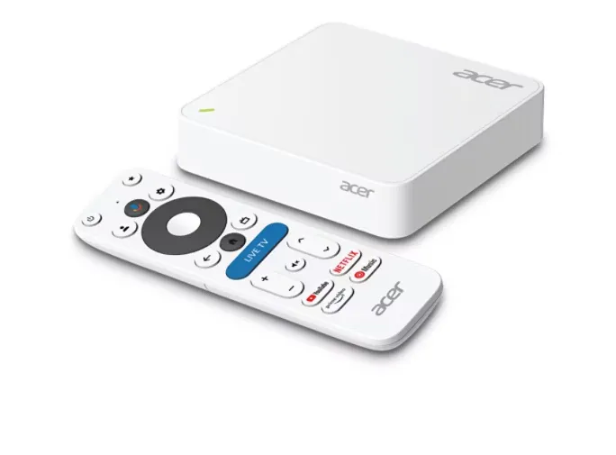 Acer AiTV 4K UHD Google Streaming Device 2GB 16/32-bit DDR4 LPDDR4 RAM; 32GB Storage