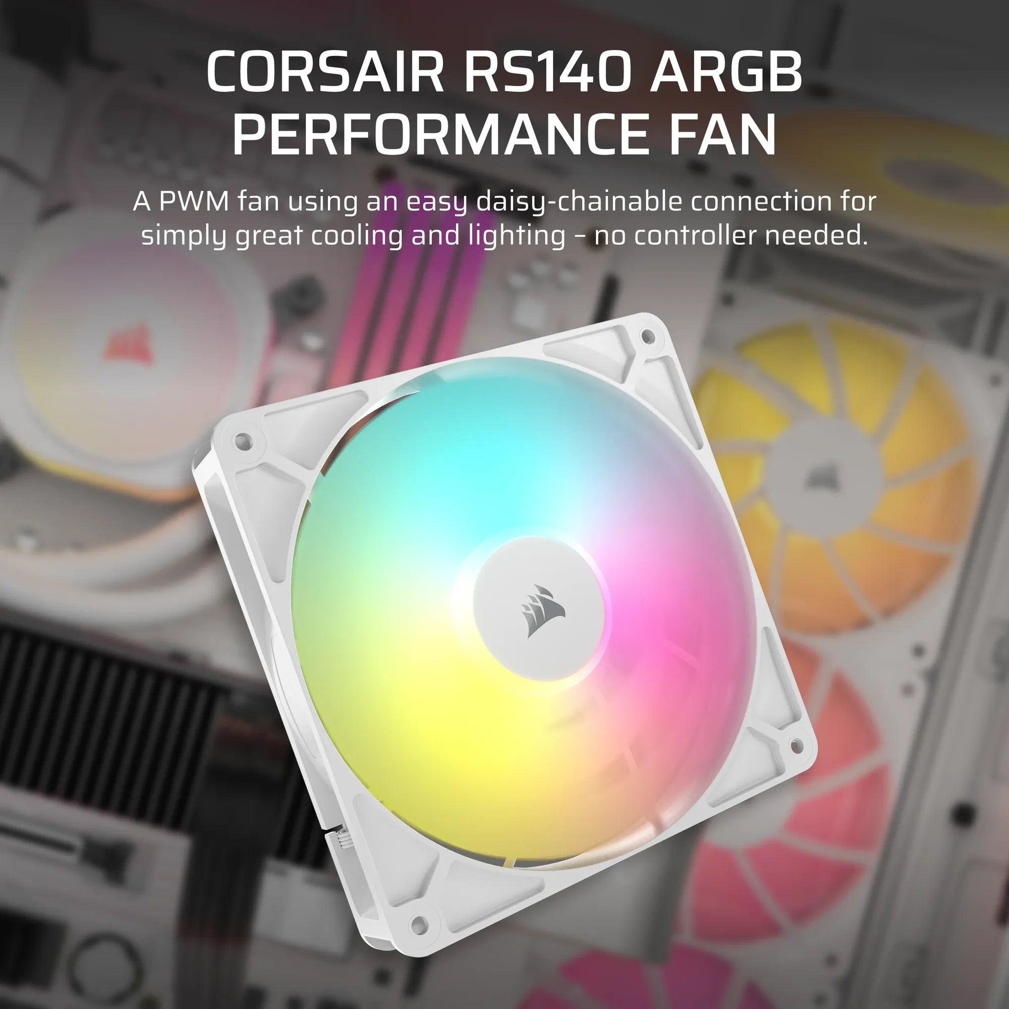 Corsair RS140 ARGB, Fan, 14 cm, 330 RPM, 1700 RPM, 36 dB, 95.5 cfm