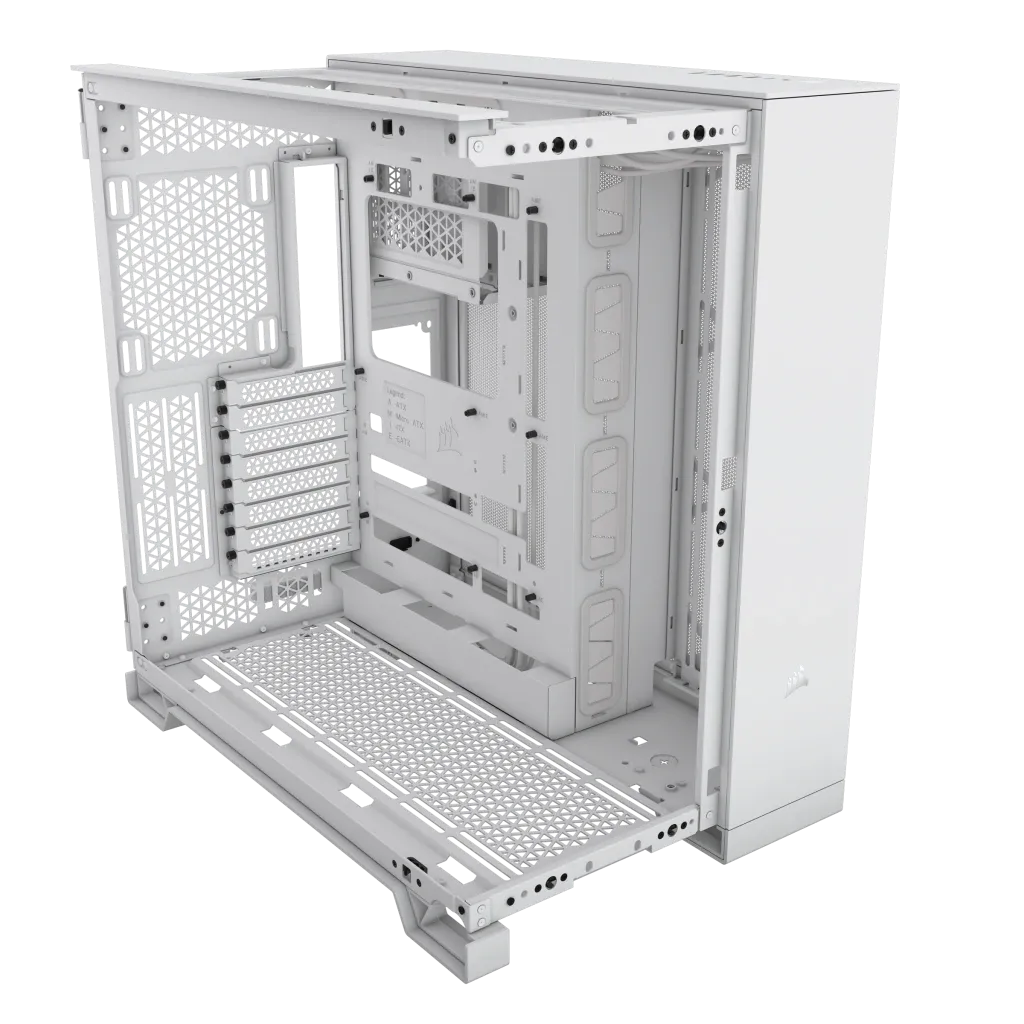 Corsair 6500X, Midi Tower, PC, White, ATX, Plastic, Steel, Tempered glass, 19 cm