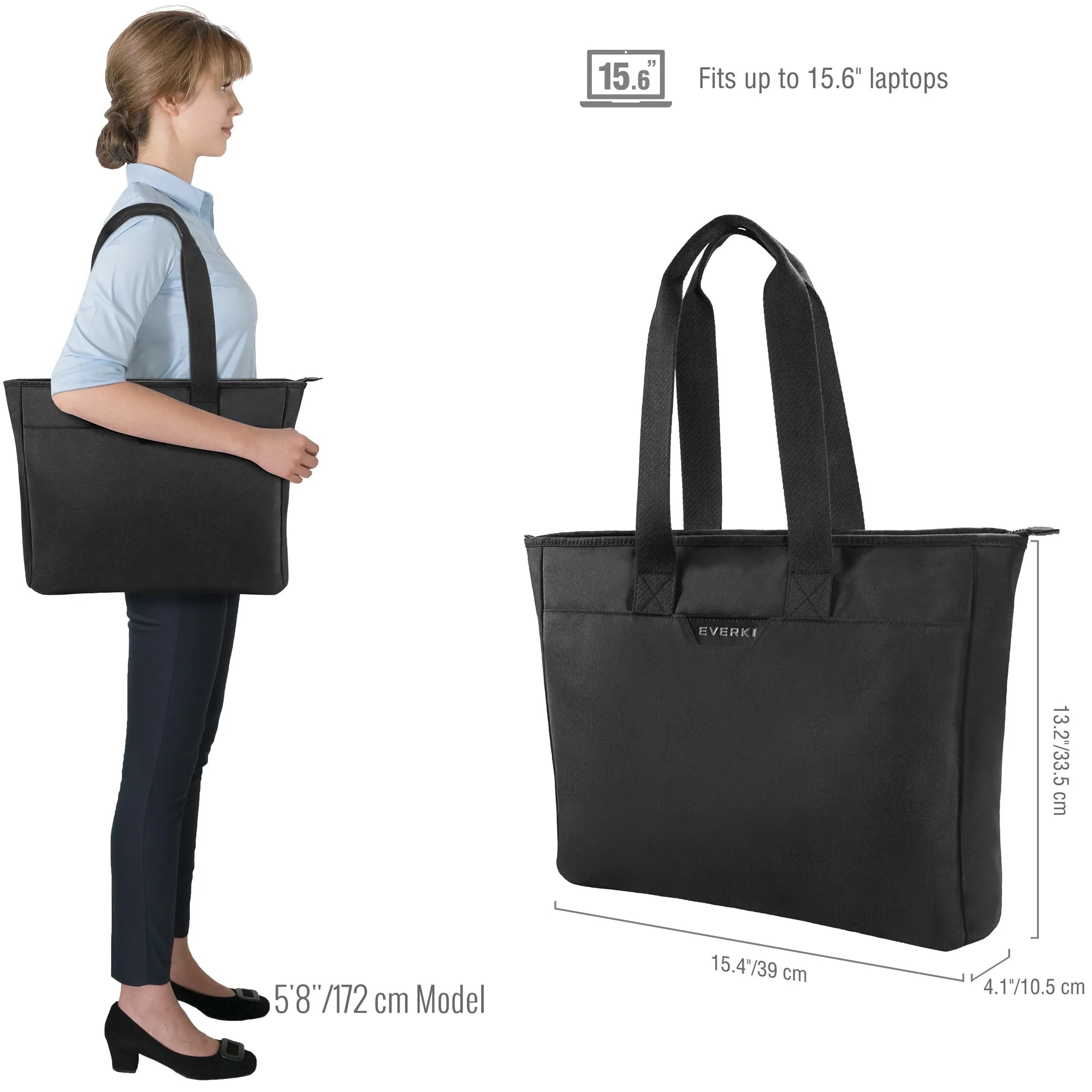 Everki EKB418 BUSINESS 418 15.6” WOMEN’S SLIM LAPTOP TOTE BAG 