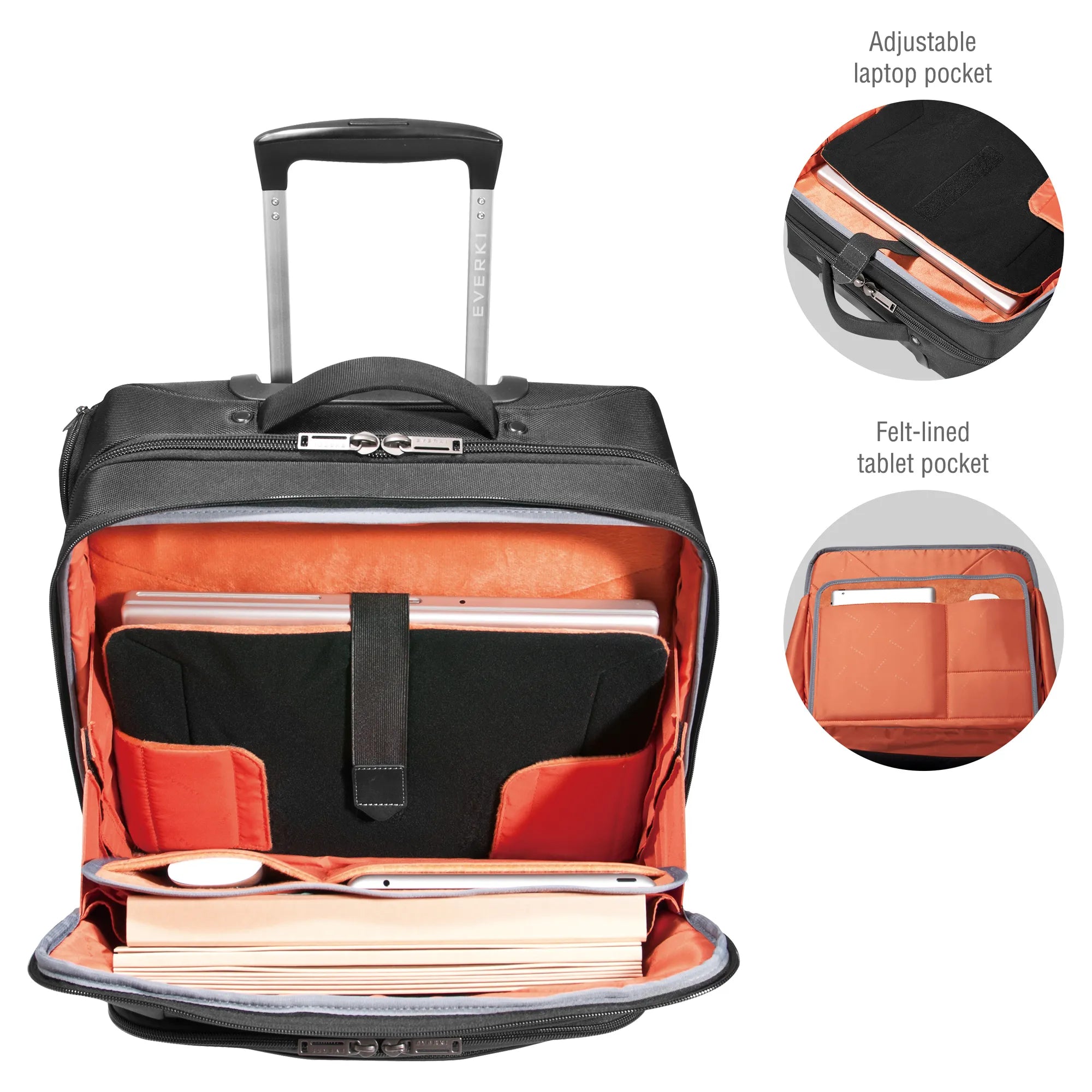 Everki EKB440, Trolley case, 40.6 cm (16"), 2.87 kg, Black,Orange