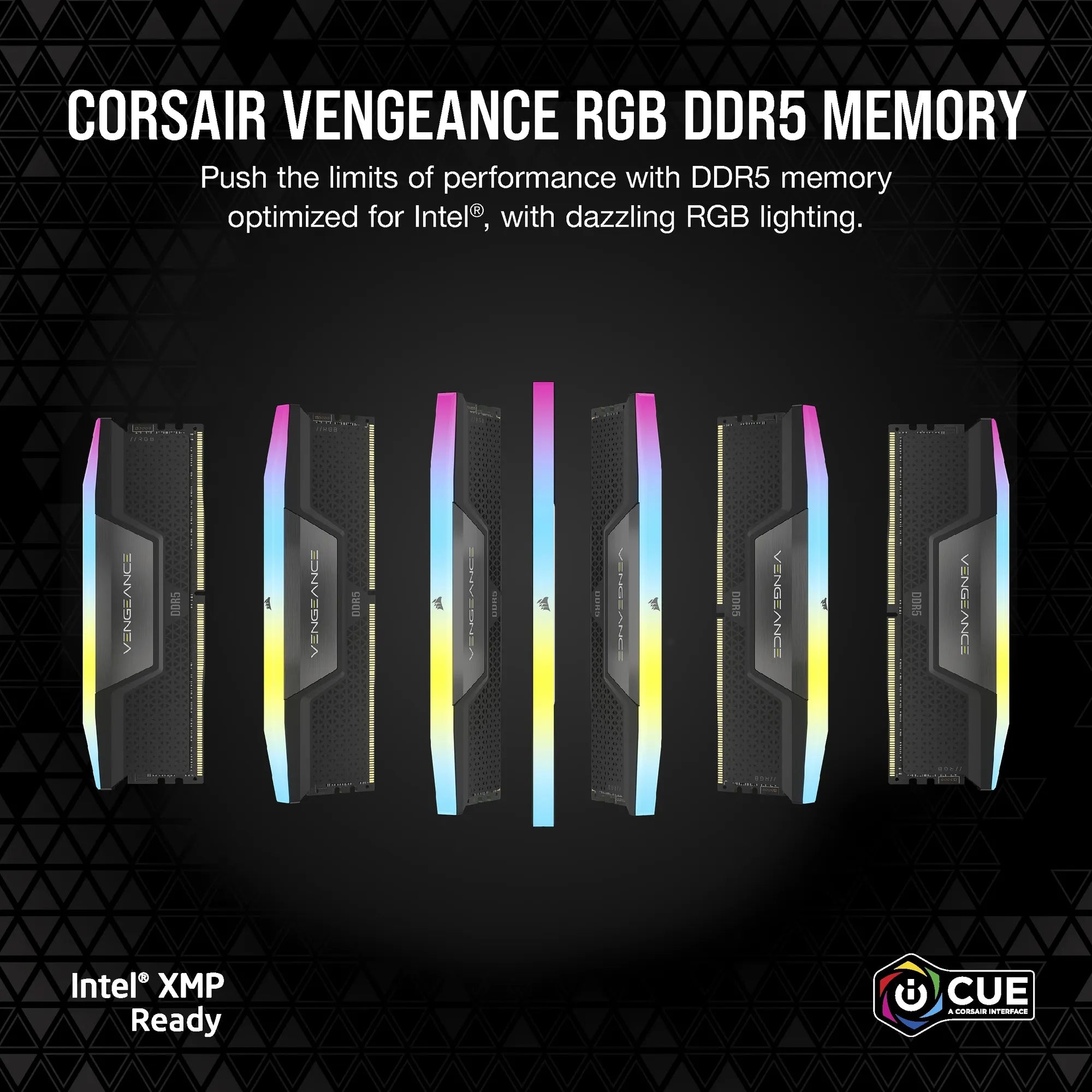 Corsair Vengeance RGB CMH128GX5M4B5600C40, 128 GB, 4 x 32 GB, DDR5, 5600 MHz, 288-pin DIMM