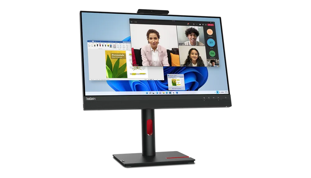 Lenovo ThinkCentre Tiny-In-One 24, 60.5 cm (23.8"), 1920 x 1080 pixels, Full HD, LED, 6 ms, Black