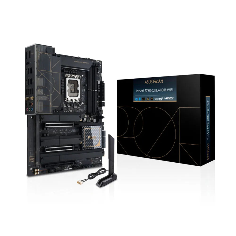 ASUS PROART Z790-CREATOR WIFI, AMD, LGA 1700, Intel® Celeron®, Intel® Core™ i3, Intel® Core™ i5, Intel® Core™ i7, Intel® Core™ i9,..., LGA 1700, DDR5-SDRAM, 128 GB