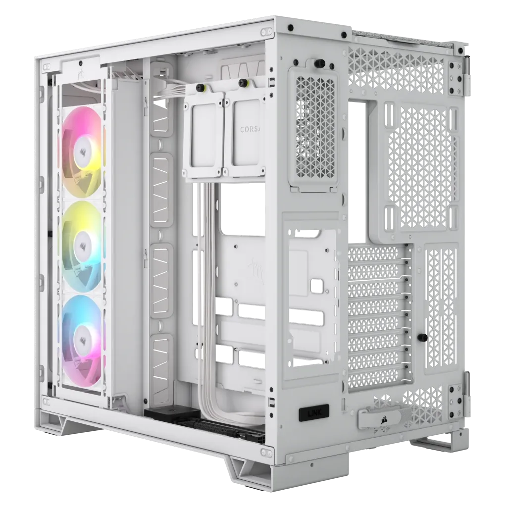 Corsair iCUE LINK 6500X RGB, Midi Tower, PC, White, ATX, 120,140,240,280,360 mm, 2.5,3.5"