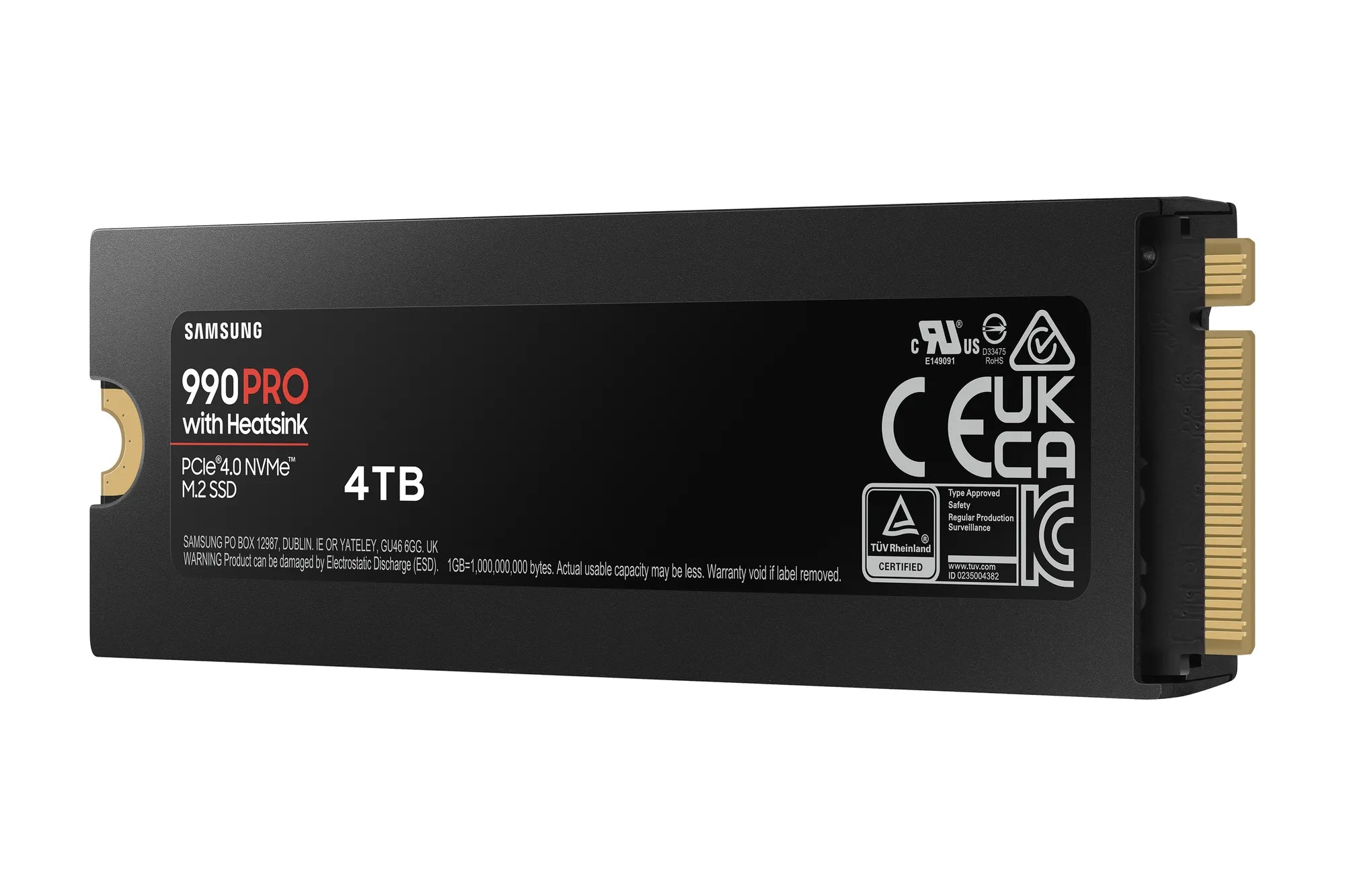 Samsung 990 Pro, 4 TB, M.2, 7450 MB/s