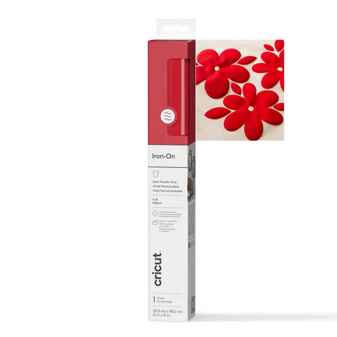 2011773 - Cricut Puff Iron-On 30.5 cm x 48.3 cm Red