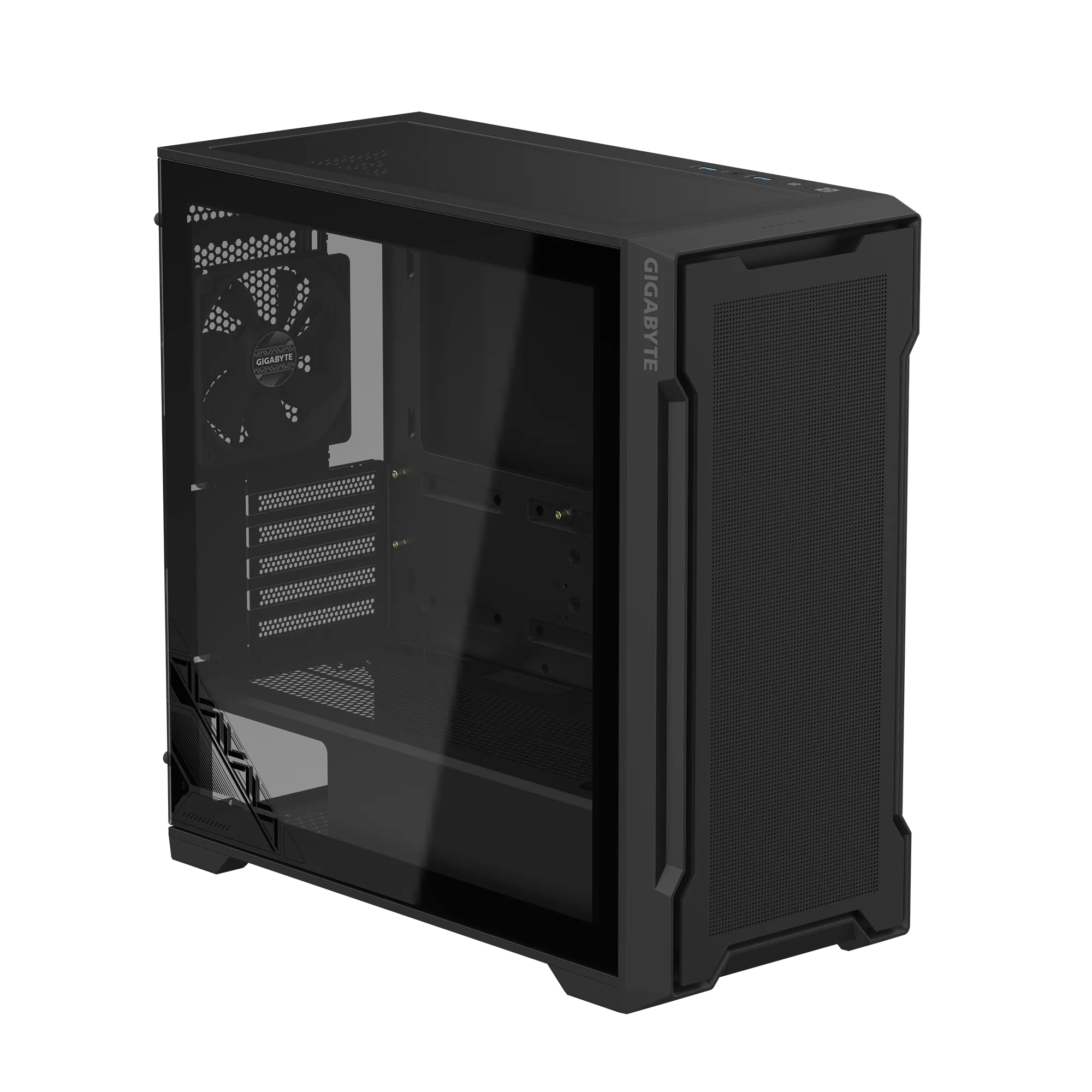 GIGABYTE C102 GLASS, Midi Tower, PC, Black, ATX, Mini-ATX, Mini-ITX, Glass, Plastic, Steel, Gaming