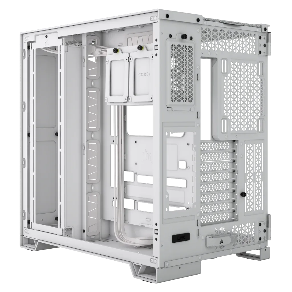 Corsair 6500X, Midi Tower, PC, White, ATX, Plastic, Steel, Tempered glass, 19 cm