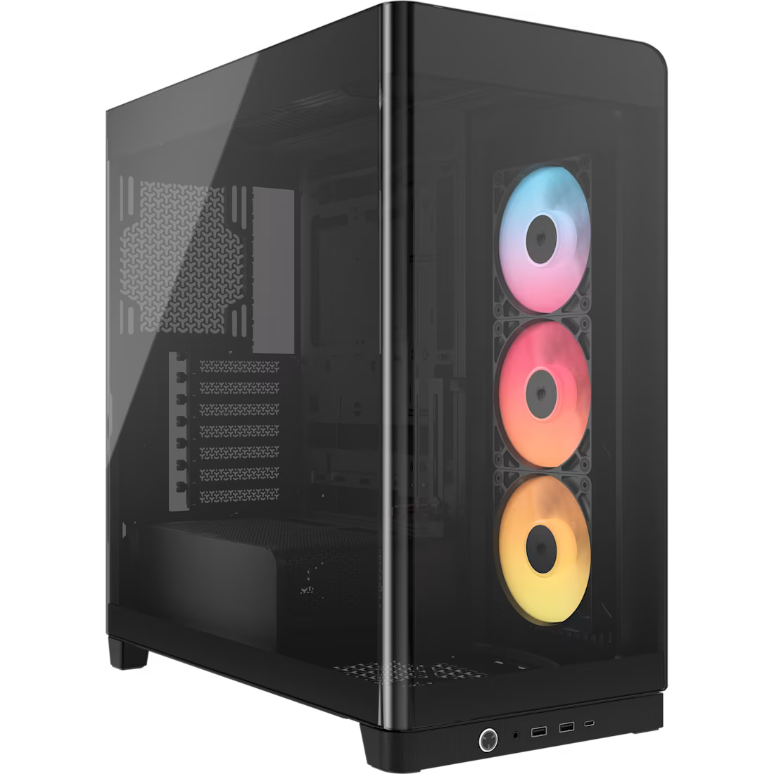 FRAME 4500X RS-R ARGB Panoramic Glass Mid-Tower PC Case;includes 3x RS120-R ARGB Fans ; 4x 2.5'' ; 2x 3.5''  Black