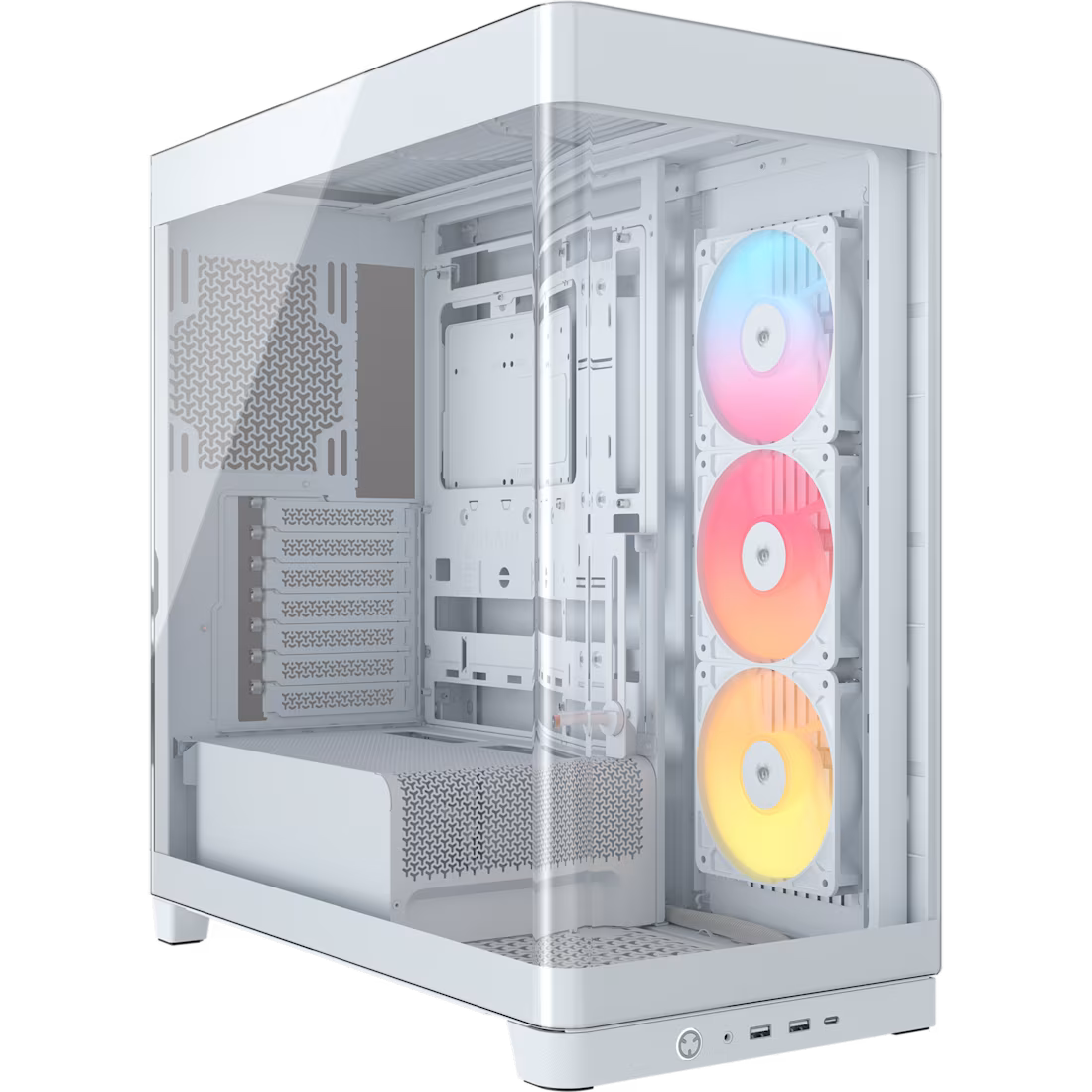 FRAME 4500X RS-R ARGB Panoramic Glass Mid-Tower PC Case;includes 3x RS120-R ARGB Fans ; 4x 2.5'' ; 2x 3.5'' ; White