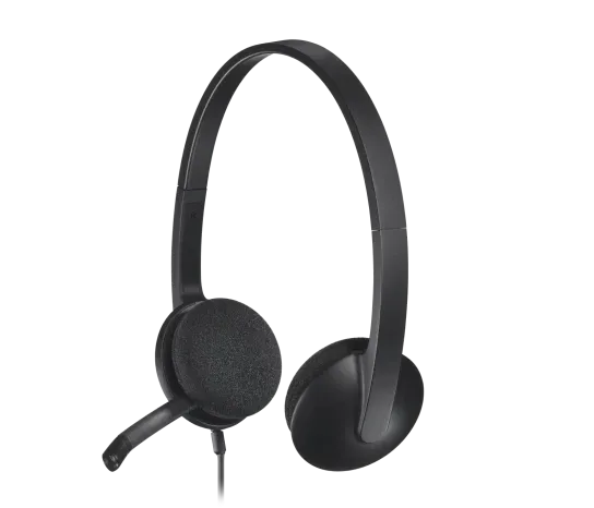 Logitech H340 USB Computer Headset, Wired, Office/Call center, 20 - 20000 Hz, 100 g, Headset, Black