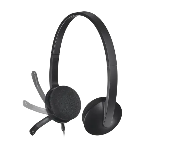 Logitech H340 USB Computer Headset, Wired, Office/Call center, 20 - 20000 Hz, 100 g, Headset, Black