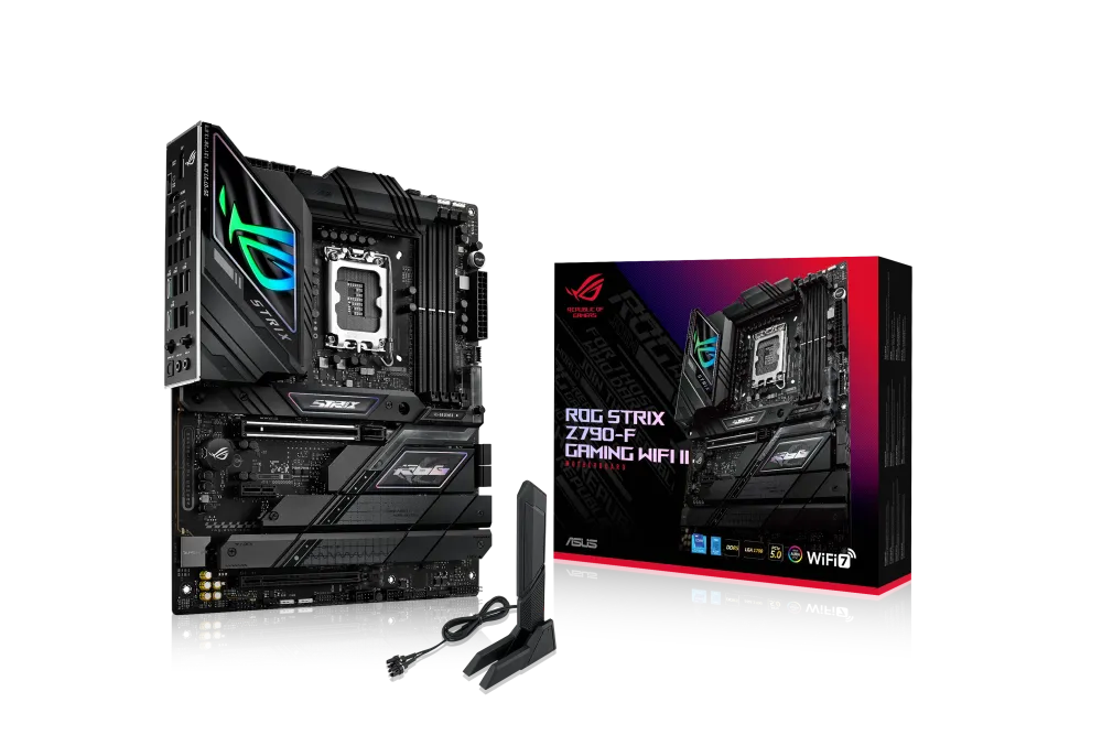 ASUS ROG STRIX Z790-F GAMING WIFI II, Intel, LGA 1700, Intel® Celeron®, Intel® Pentium® Gold, Intel® Core™ i3, Intel® Core™ i5, Intel® Core™..., LGA 1700, DDR5-SDRAM, 192 GB