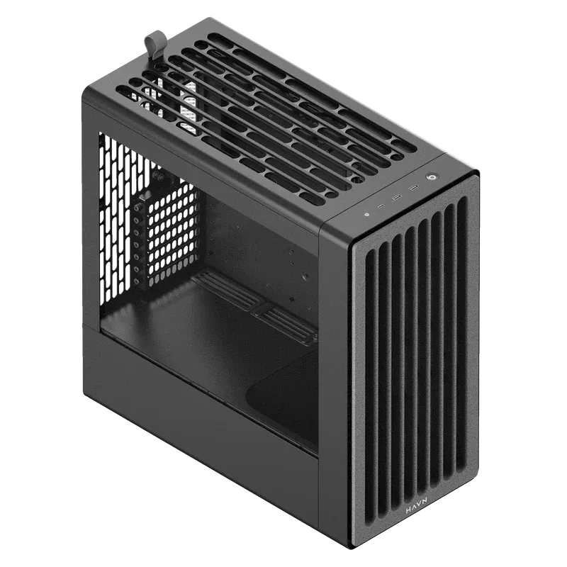 Aerocool HAVN BF 360 Flow Black EATX case - Adjustable GPU Bracket - Supports up to 7 fans (2x180; 1x140mm incl) - 2x 3.5'' or 4