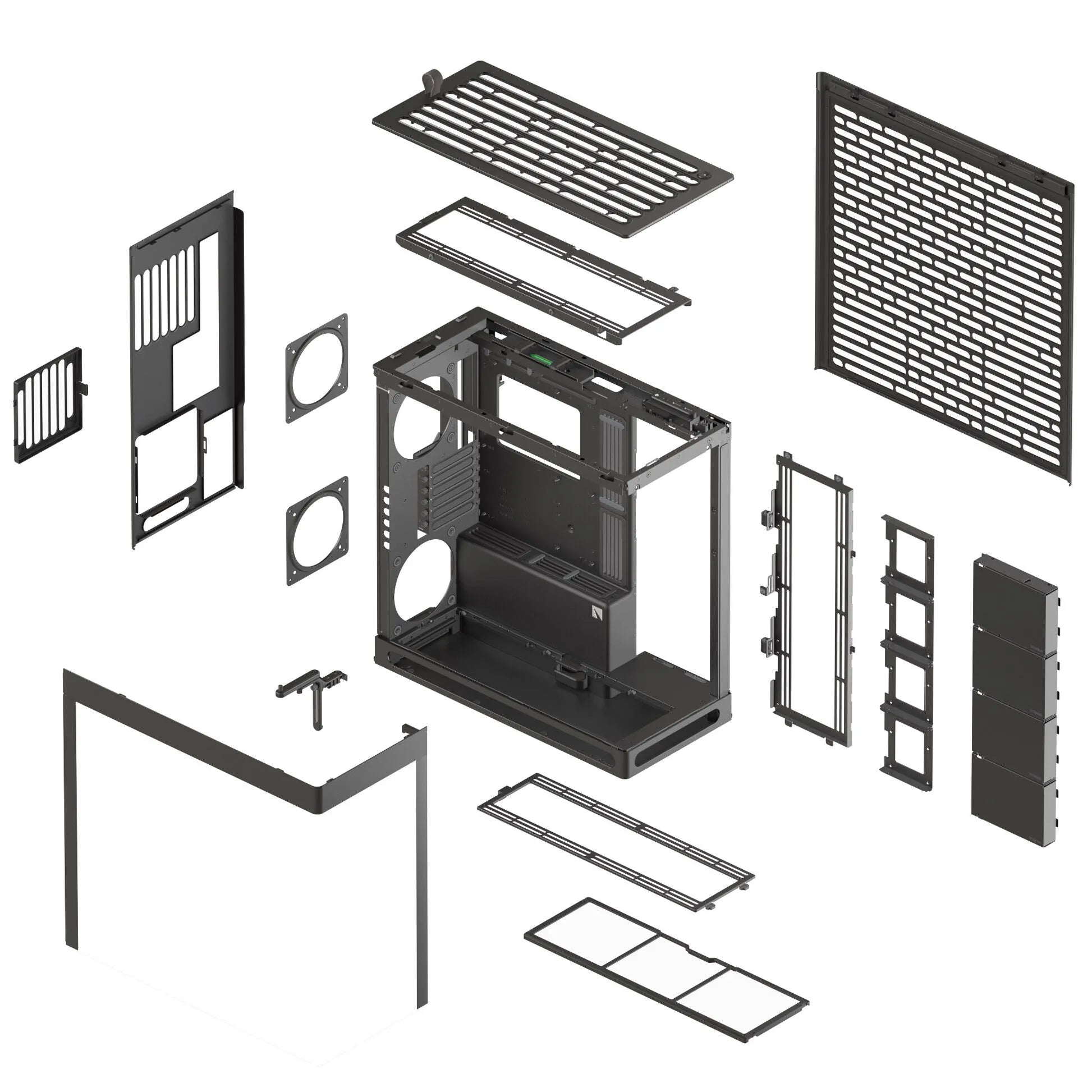 Aerocool HAVN HS 420 Base Edition Black EATX case - Supports up to 11 fans - 4x 3.5'' or 8x 2.5'' - 420mm Radiator. 
