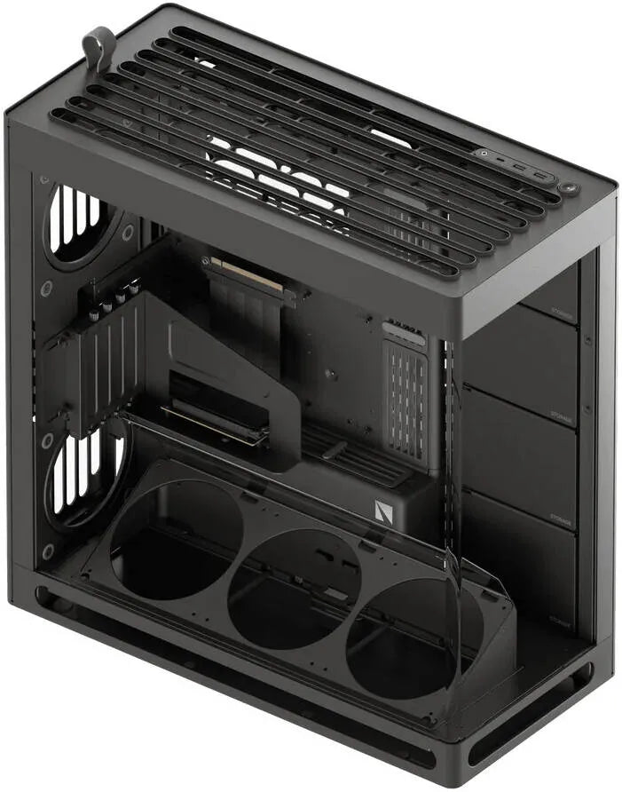 Aerocool HAVN HS 420 Base Edition Black EATX case - Adjustable GPU Bracket - Supports 11 fans - 4x 3.5'' or 8x 2.5'' - 420mm rad