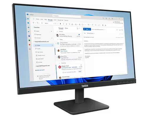 LENOVO ThinkVision S24-4e|24'' FHD IPS|100hz|Internal Power Supply|1xHDMI|1xVGA|HDMI Cable Incl|Tilt stand|BLACK|VESA MOUNT