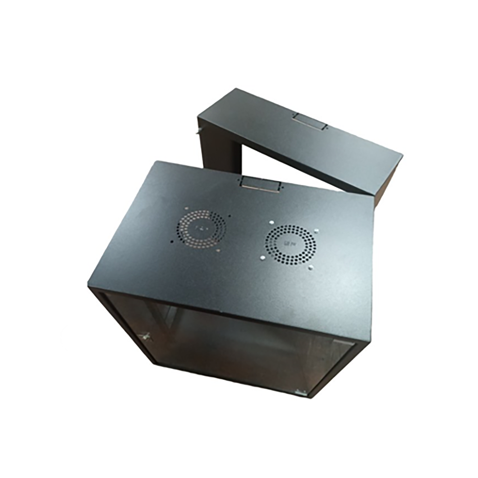 Zone Lite 9U 400+200mm Swing Frame Black Wall Mount Cabinet