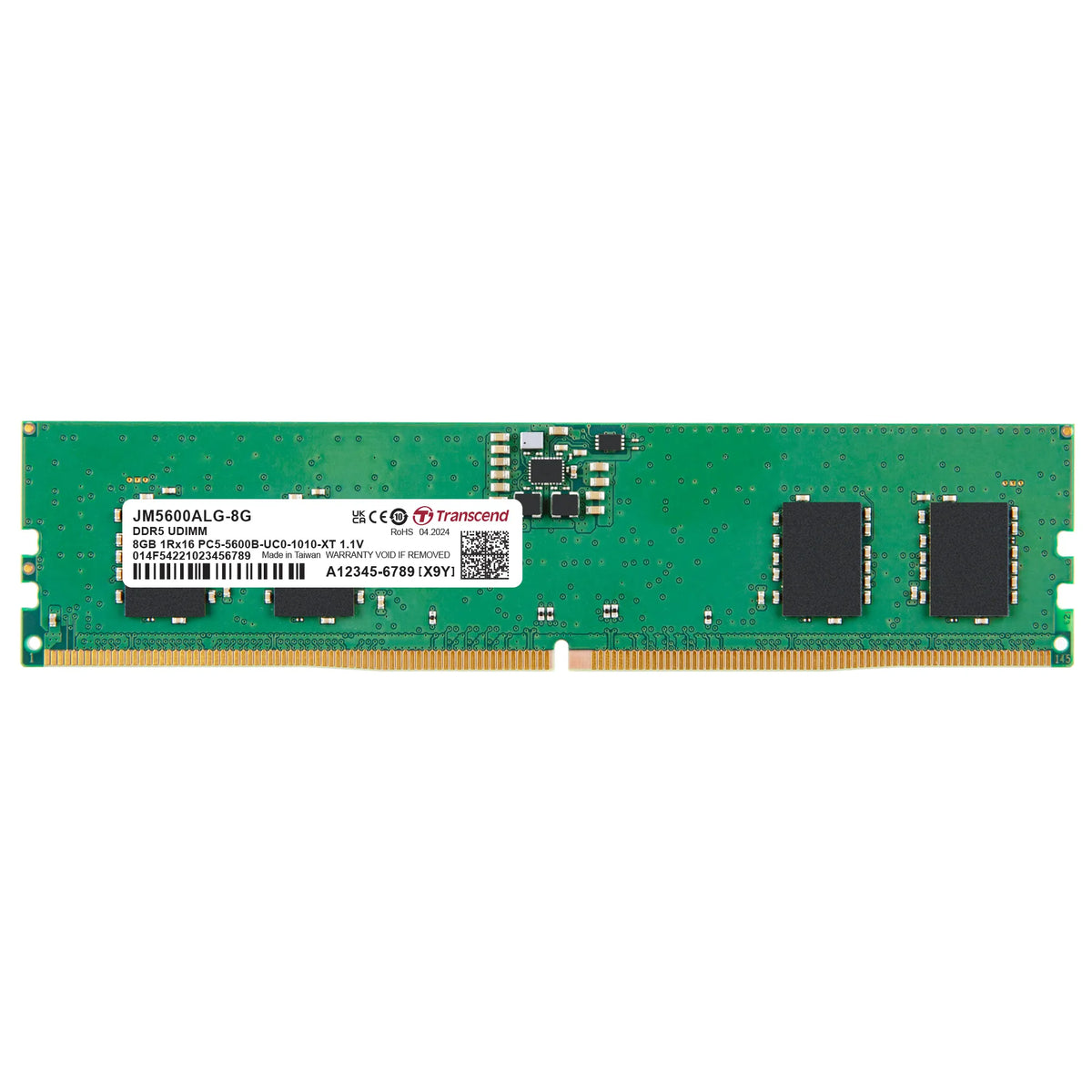 TRANSCEND JET MEMORY 8GB DDR5-5600 LONG DIMM 2RX8 CL46  (1Gx16)x4