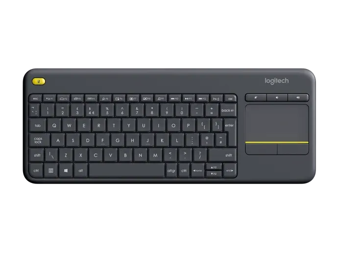 Logitech Wireless Touch Keyboard K400 Plus, Mini, Wireless, RF Wireless, QWERTY, Black