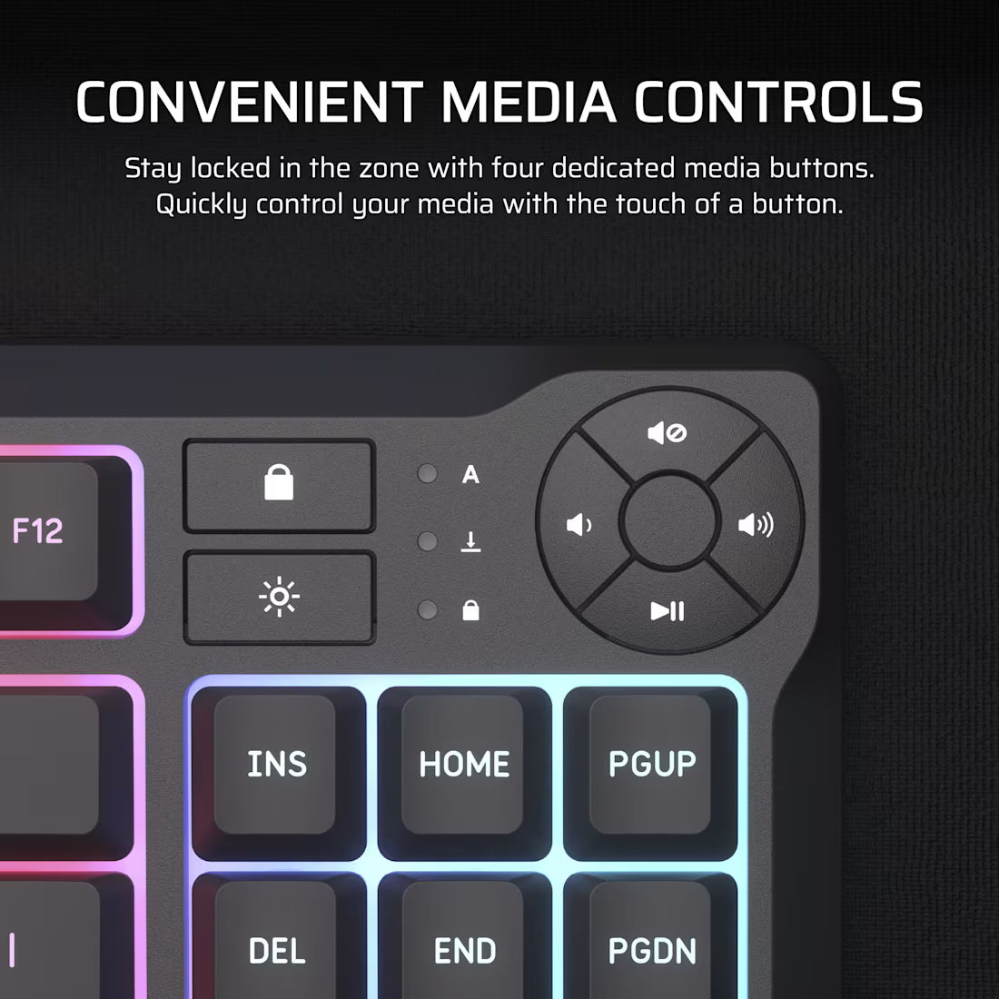 CORSAIR K55 CORE TKL RGB Wired Gaming Membrane Keyboard with 8-Zone RGB Backlighting – Black